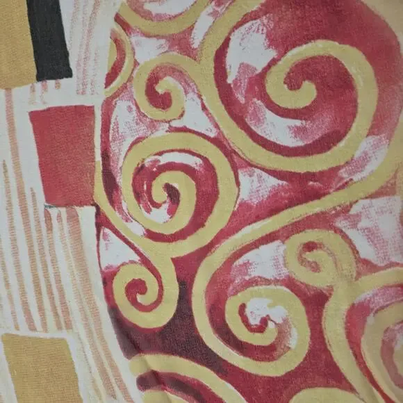 Vintage Past Times 100% Silk Chiffon Scarf Geometric Op Art Print, 15" x 58" - Picture 5 of 9